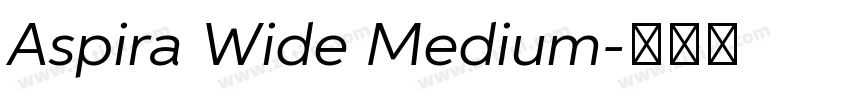Aspira Wide Medium字体转换